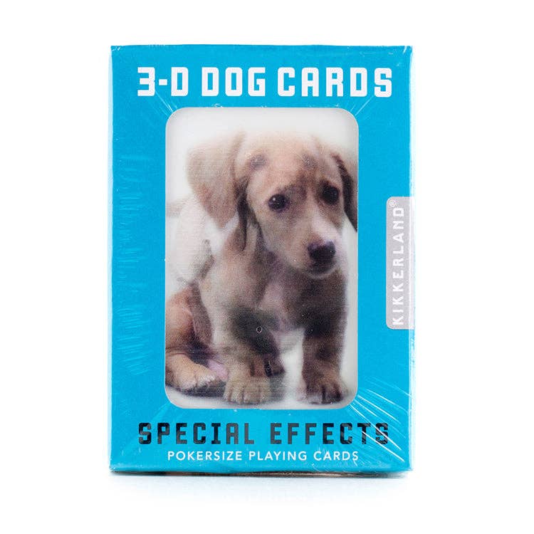 Kikkerland Design Inc - Playing Cards Dogs 3D