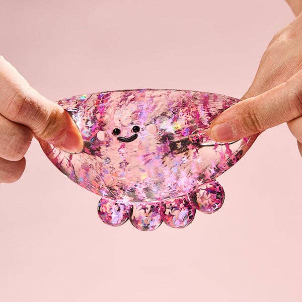 Showcase - SqueezeSquad Taba Deluxe Premium Silicone Squishy Fidget Toy - Fuchsia Octopus
