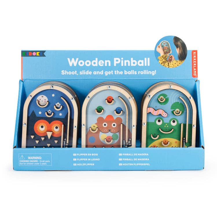 Kikkerland Design Inc - Wooden Pinball assorted