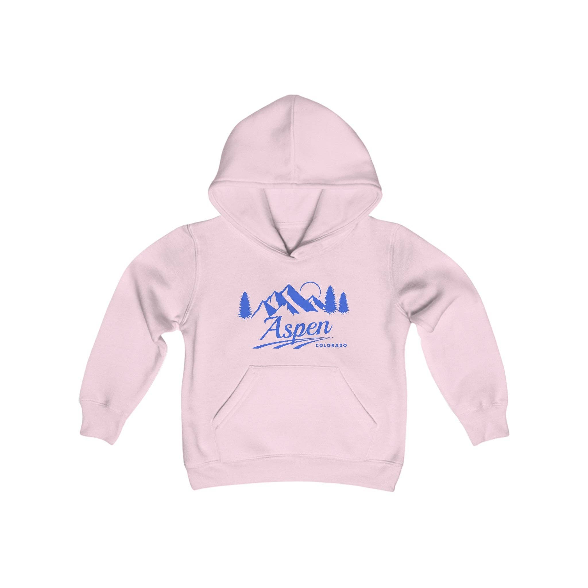 Hey Mountains - Kid's Retro Aspen, Colorado Youth Hoodie