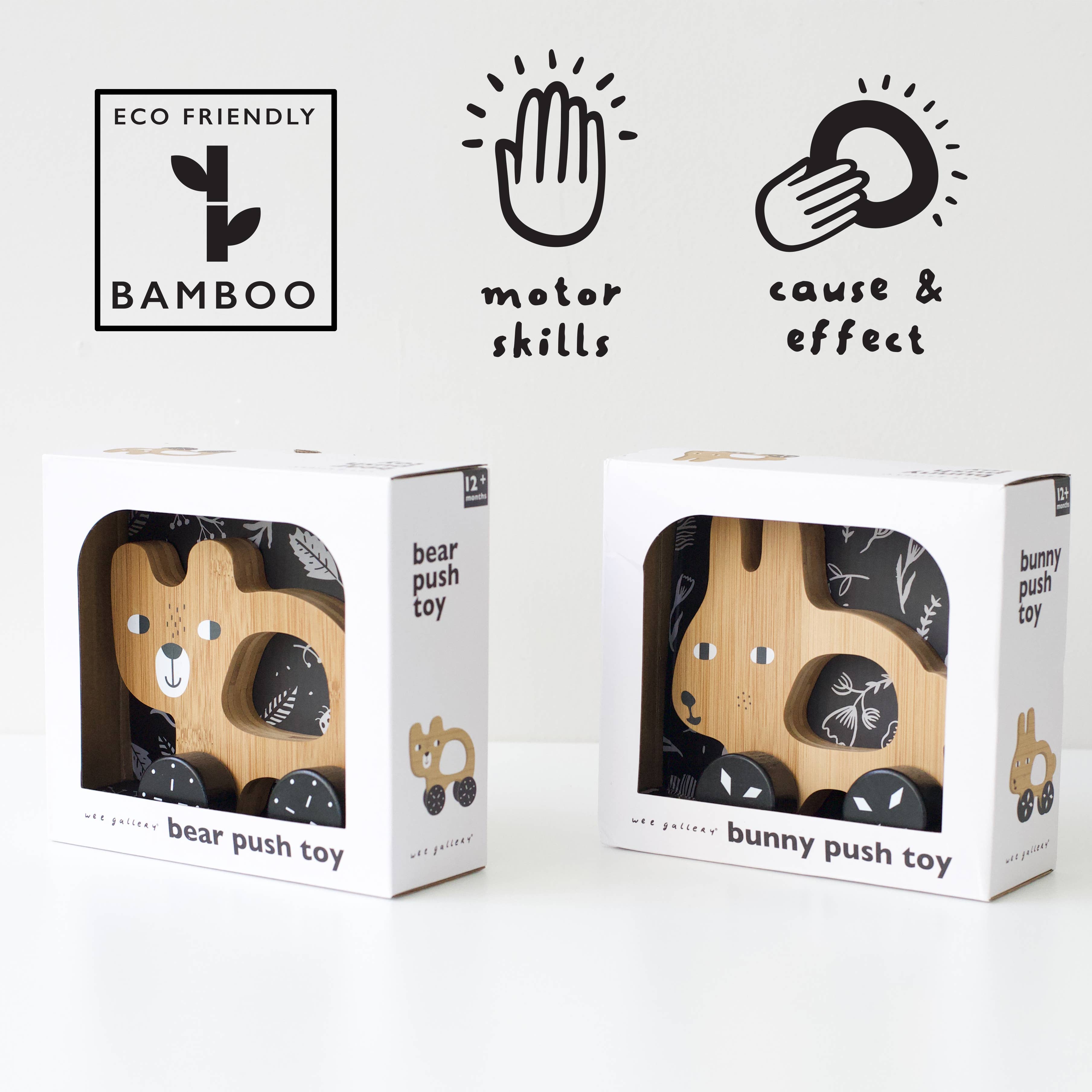 Wee Gallery - Push Toy - Bear