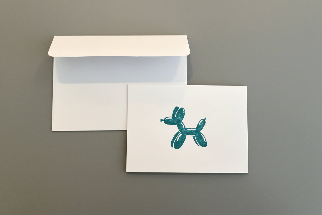 Ballon dog mini card