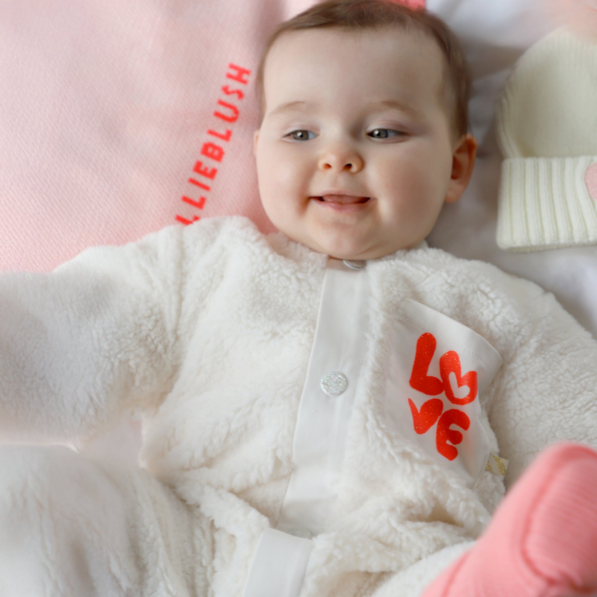 Newborn Faux Sherling Overalls