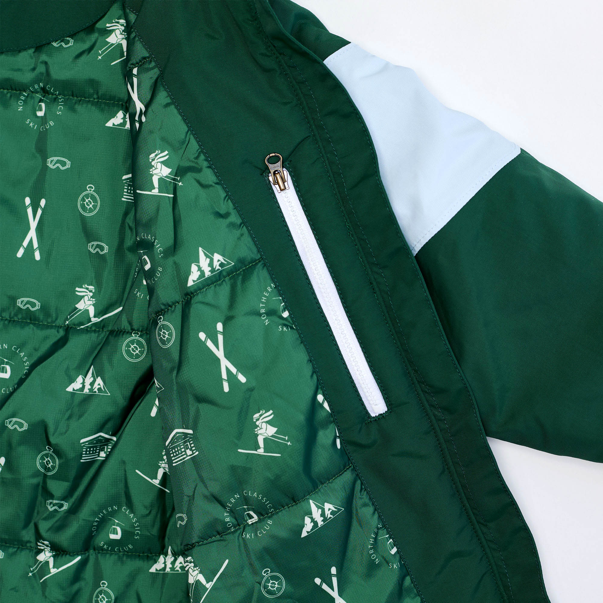 Ivy Green Stripe Winter Coat