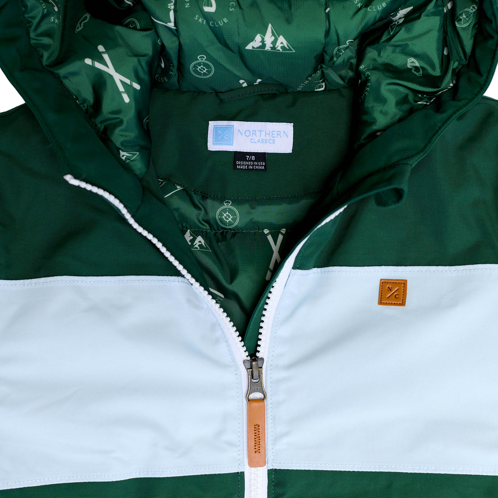 Ivy Green Stripe Winter Coat