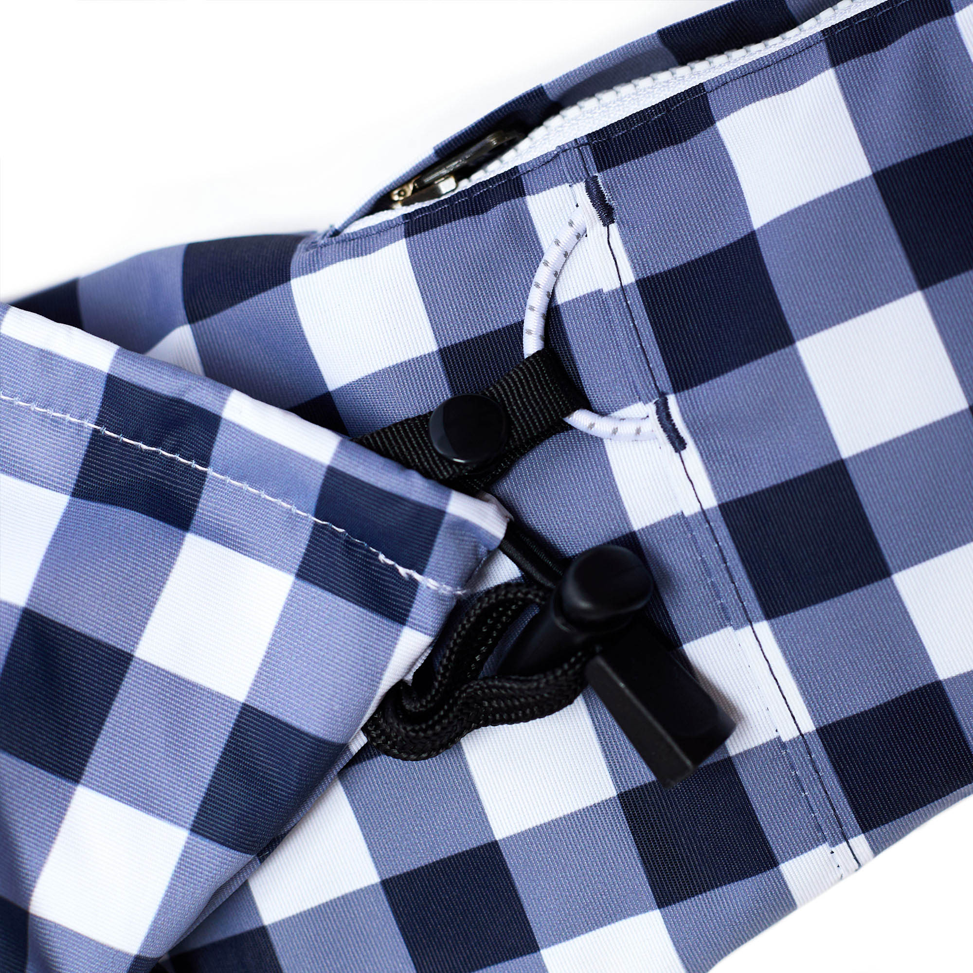 Navy Gingham Mittens