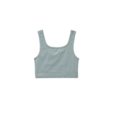 Cropped Fitted Tank Blue