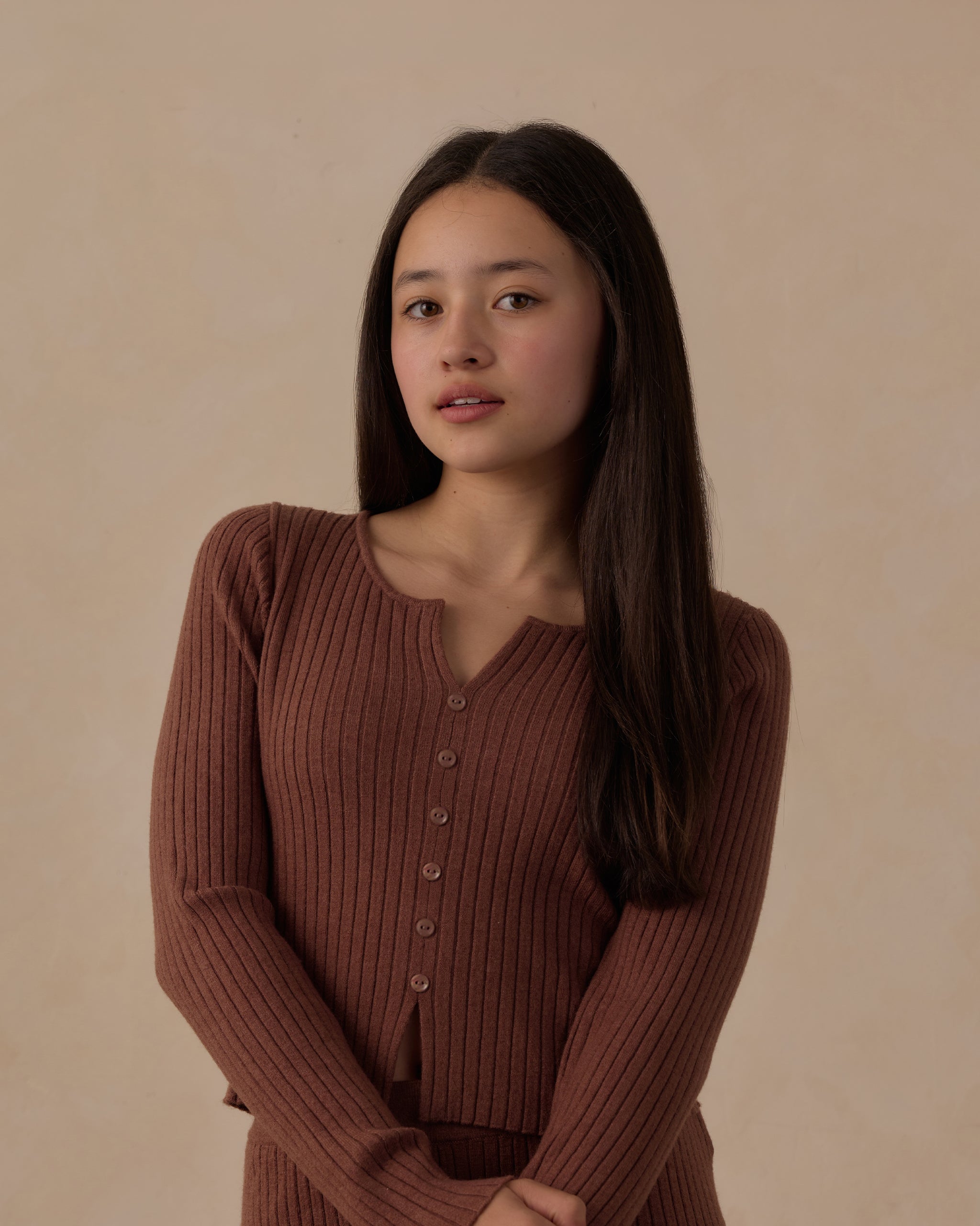 Teen Long Sleeve Knit Mulberry