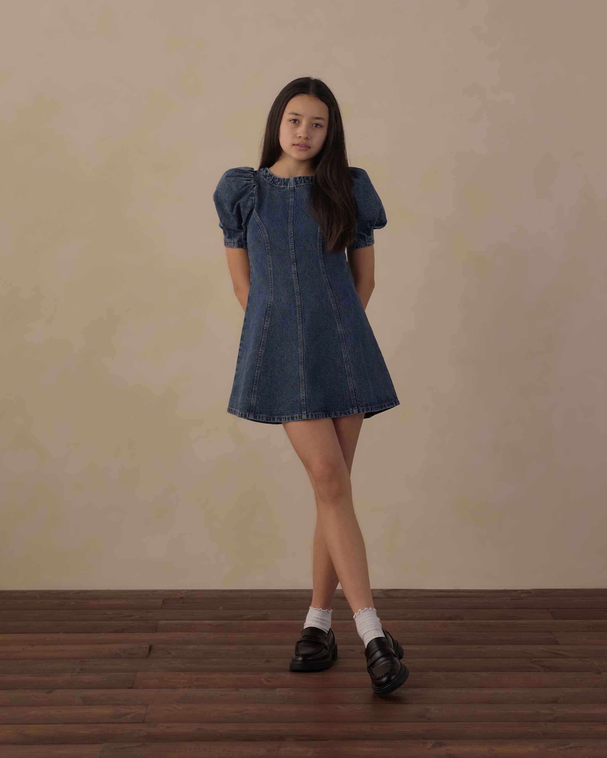 Teen Levi Mini Dress Indigo
