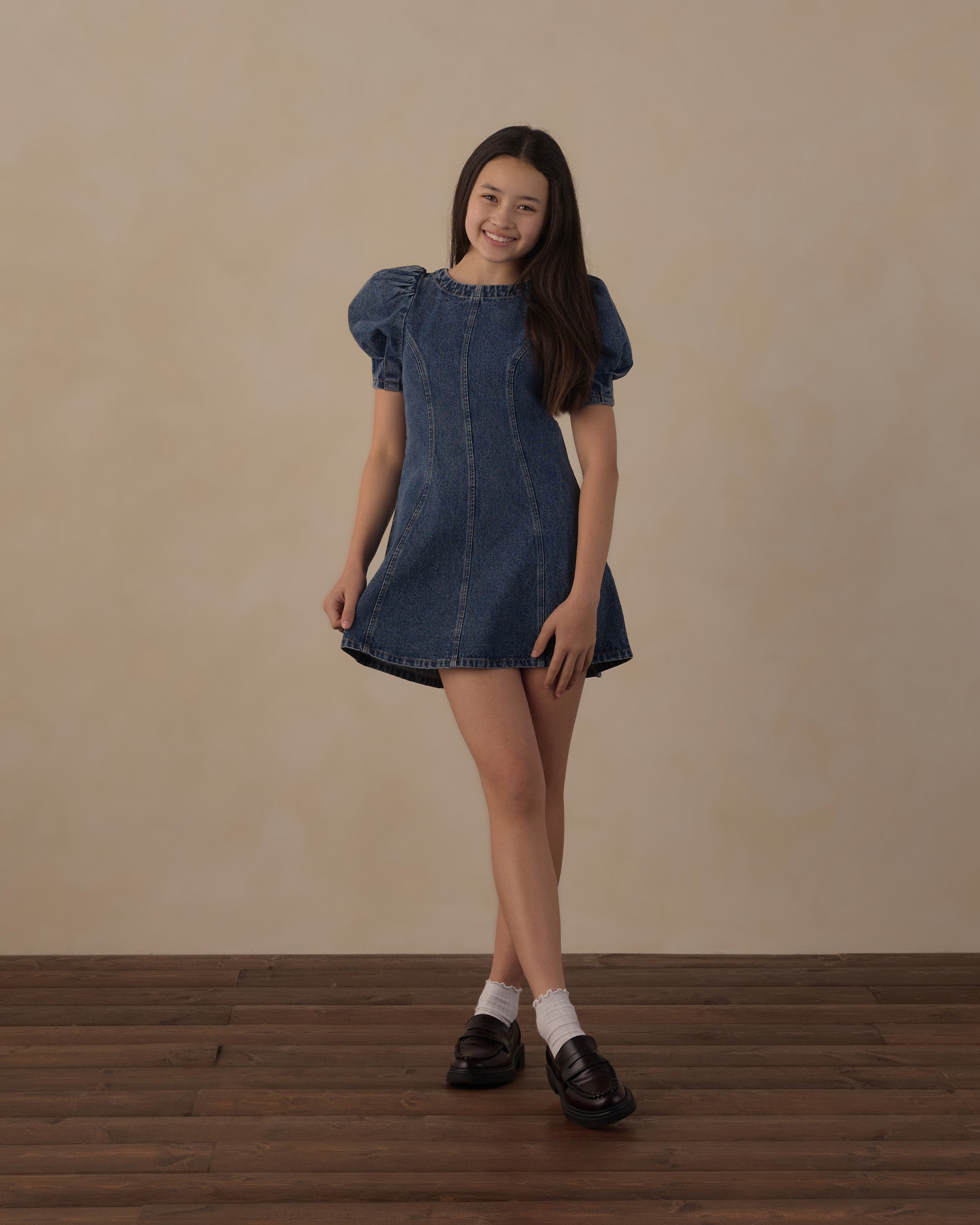 Teen Levi Mini Dress Indigo