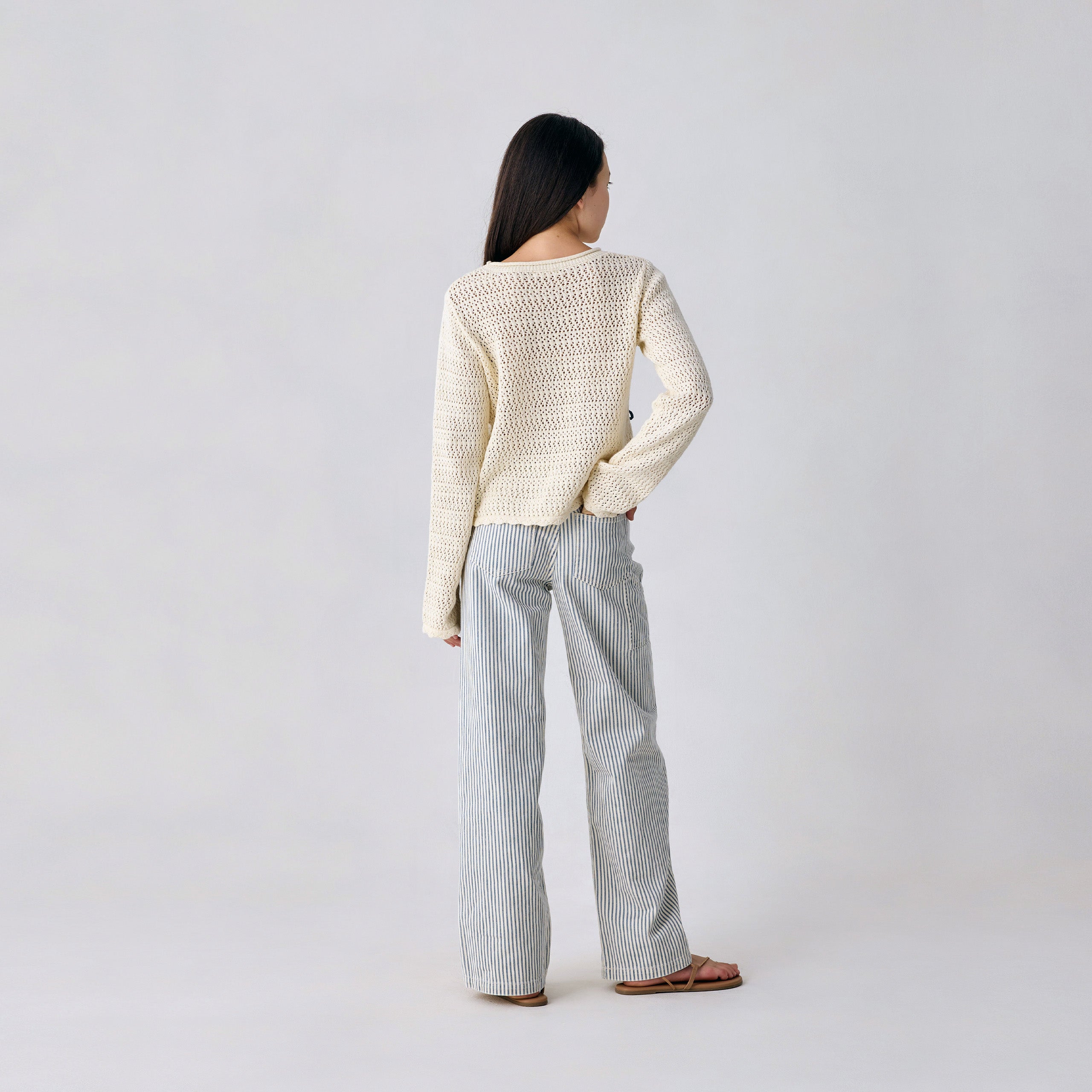 Teen Crochet Knit Pullover Bows