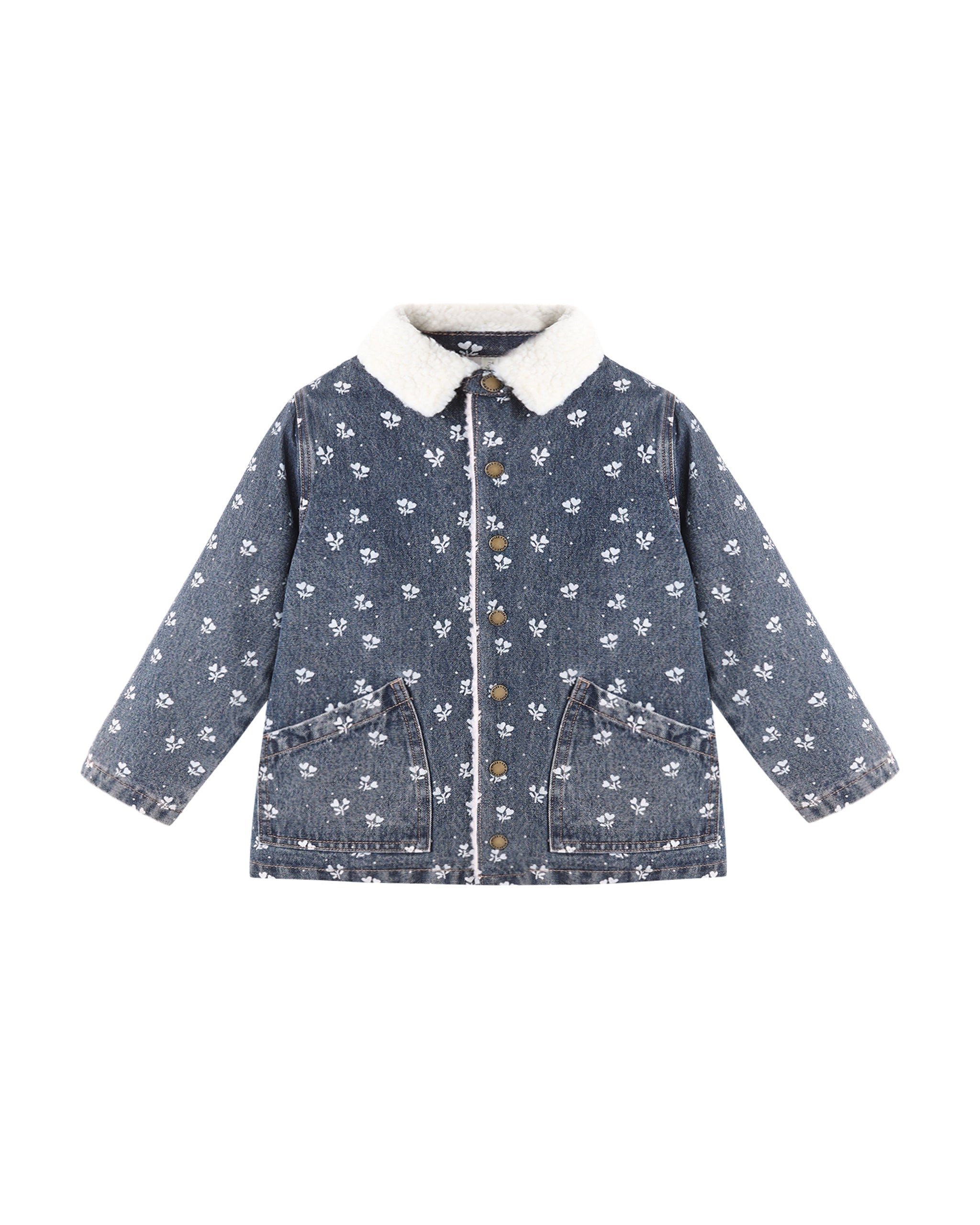 Long Chore Coat Heart Ditsy