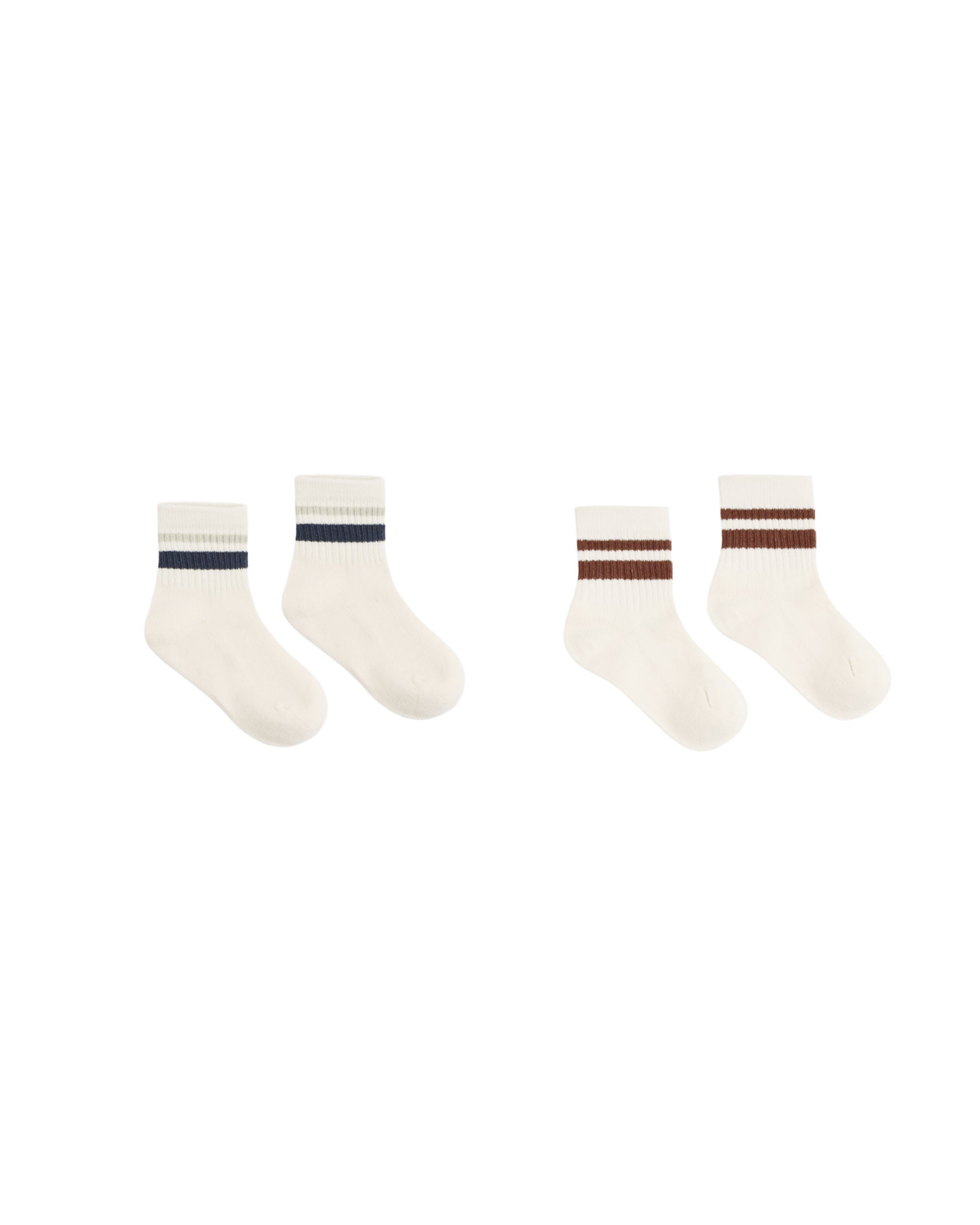 Stripe Socks 2 Pack Fog/Mulberry