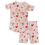 Short Pajama Set "Pink Pup"