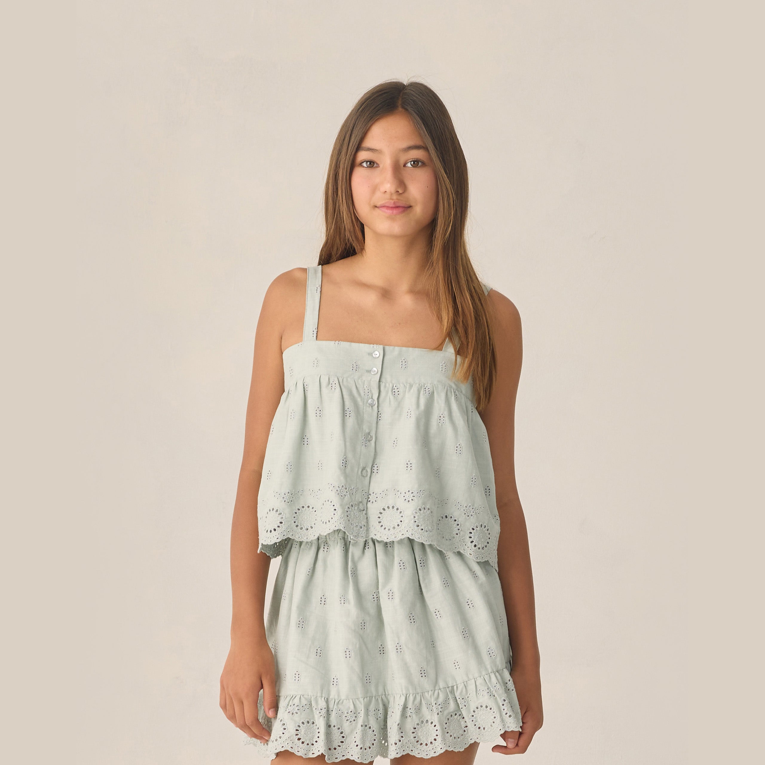 Teen Eyelet Swing Top