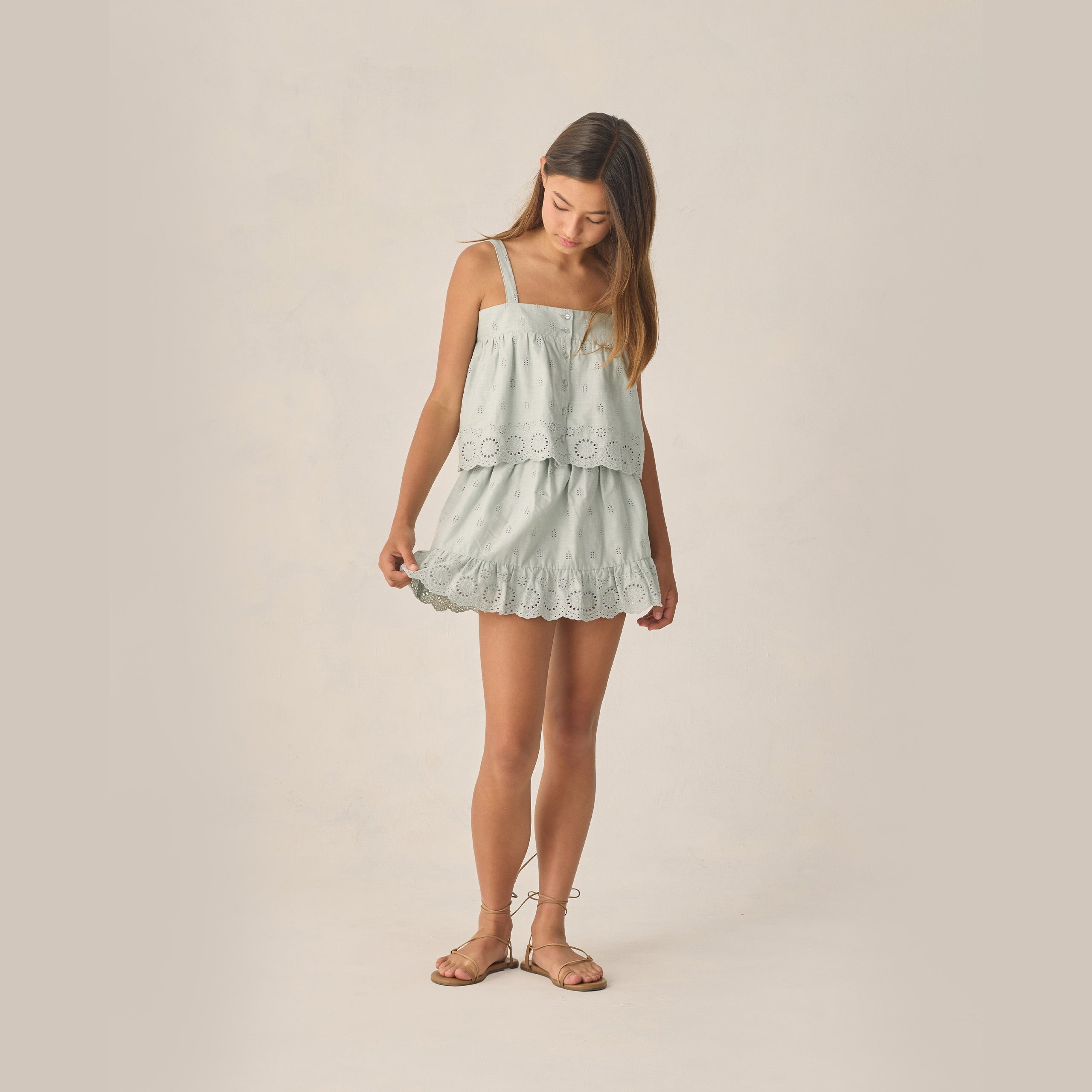 Teen Eyelet Swing Top
