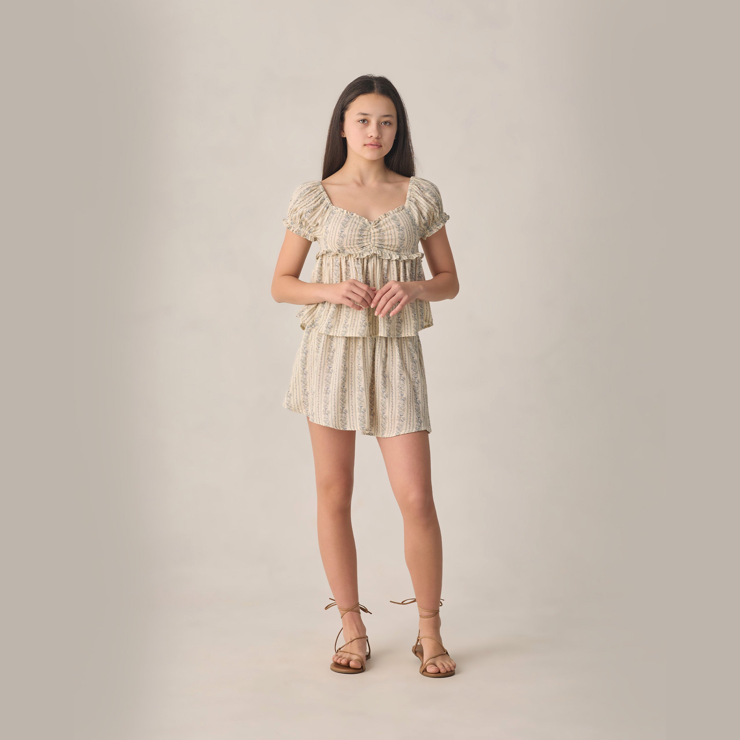 Teen Ribbed Tank Natural
