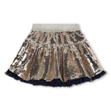 Sequin Mini Skirt with Elastic Waist