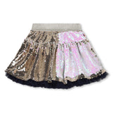 Sequin Mini Skirt with Elastic Waist