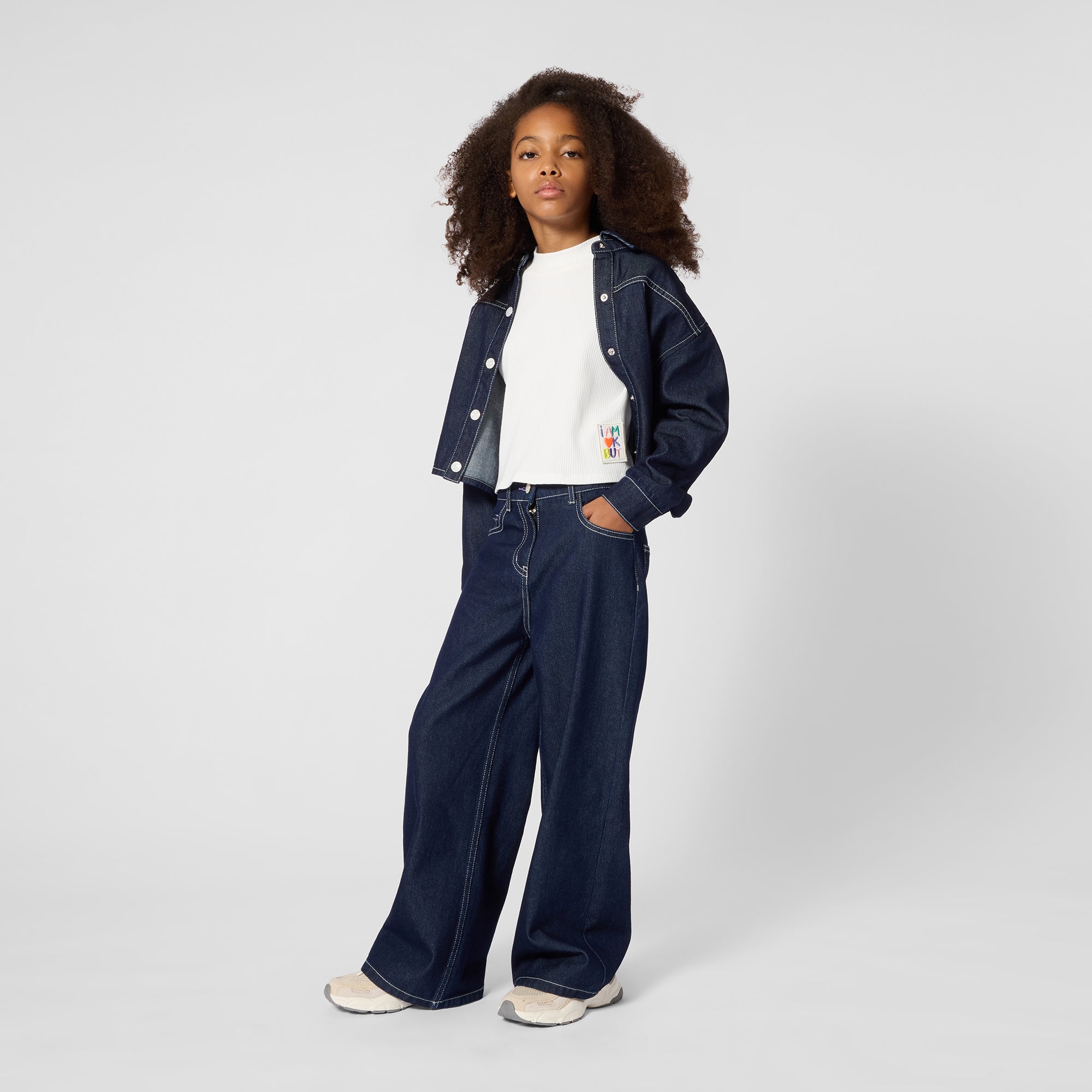 Junior Wide Leg Denim Pant