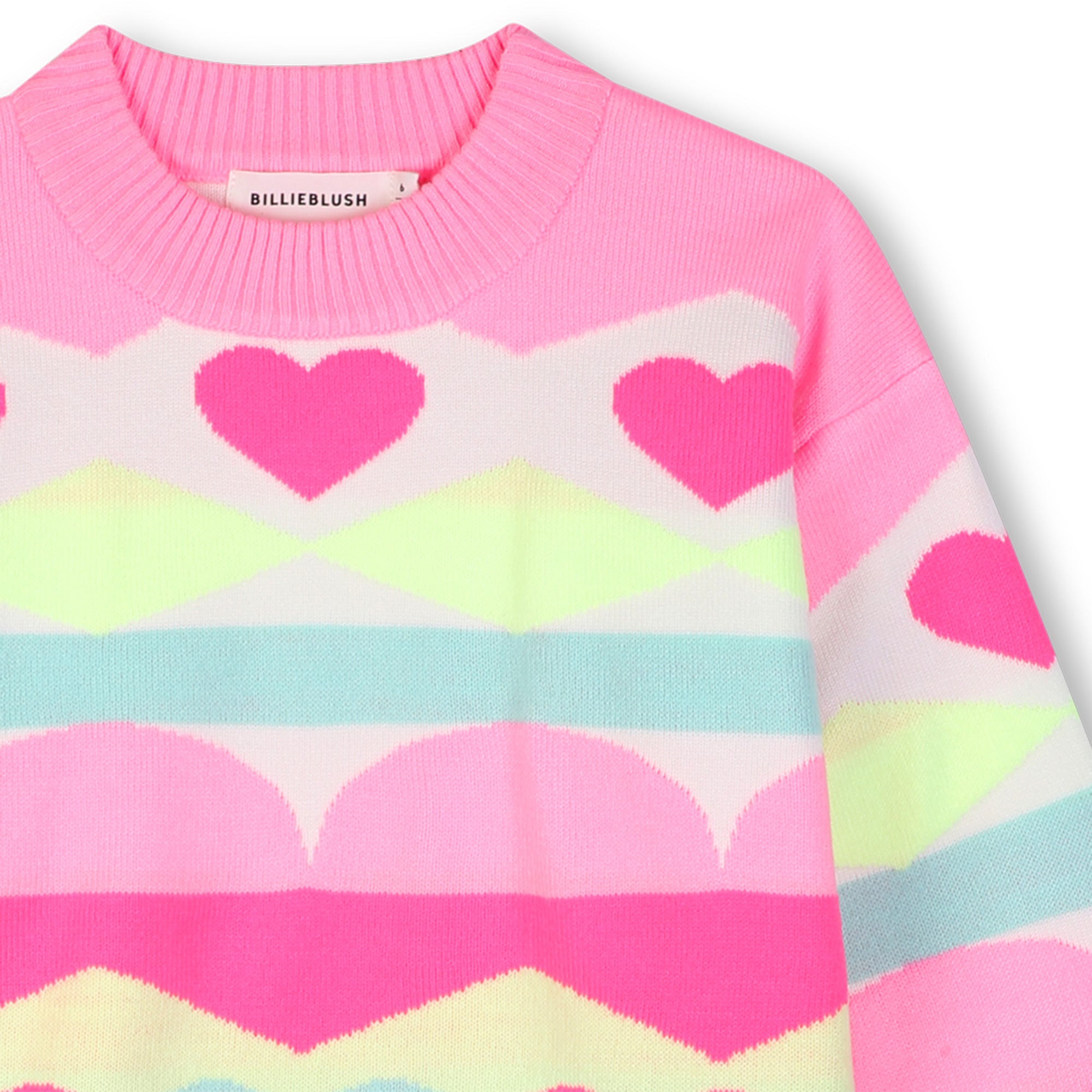 Girls Sweater with heart and Zig Zag Pattern
