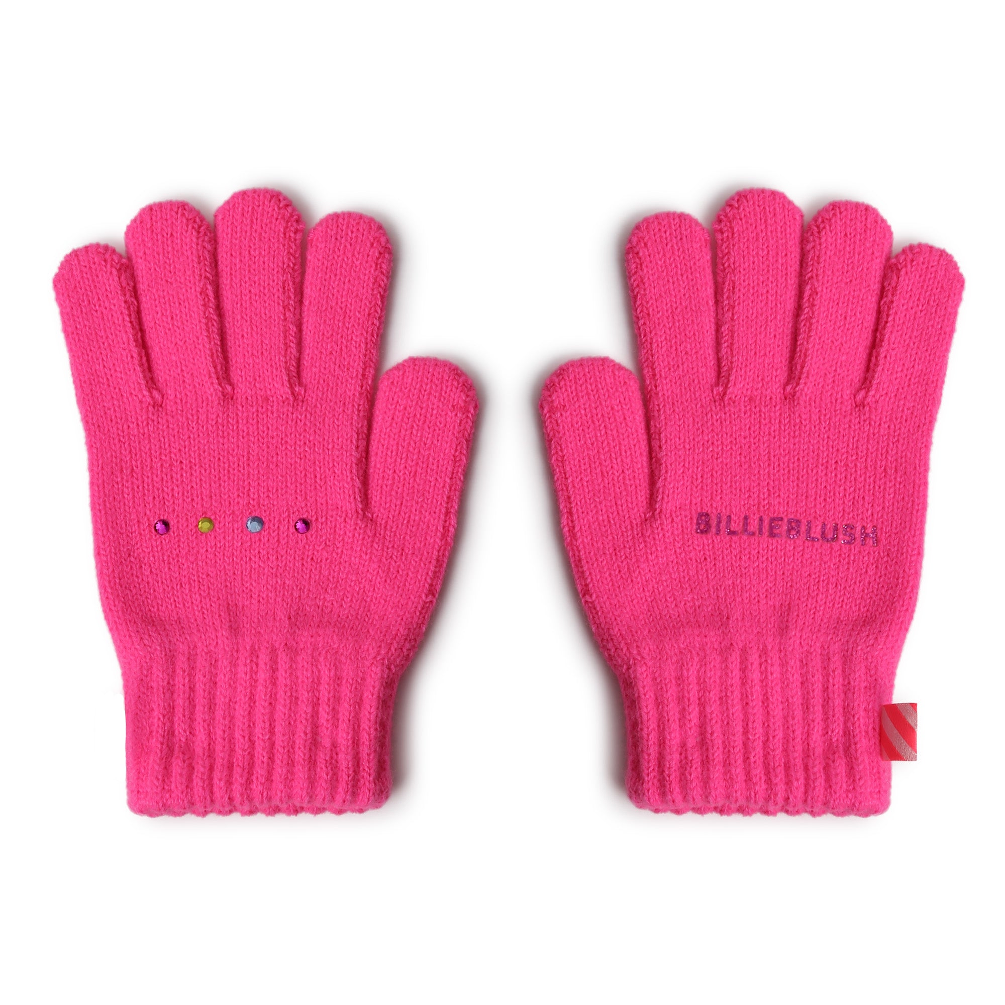 Girls rhinestone logo glove