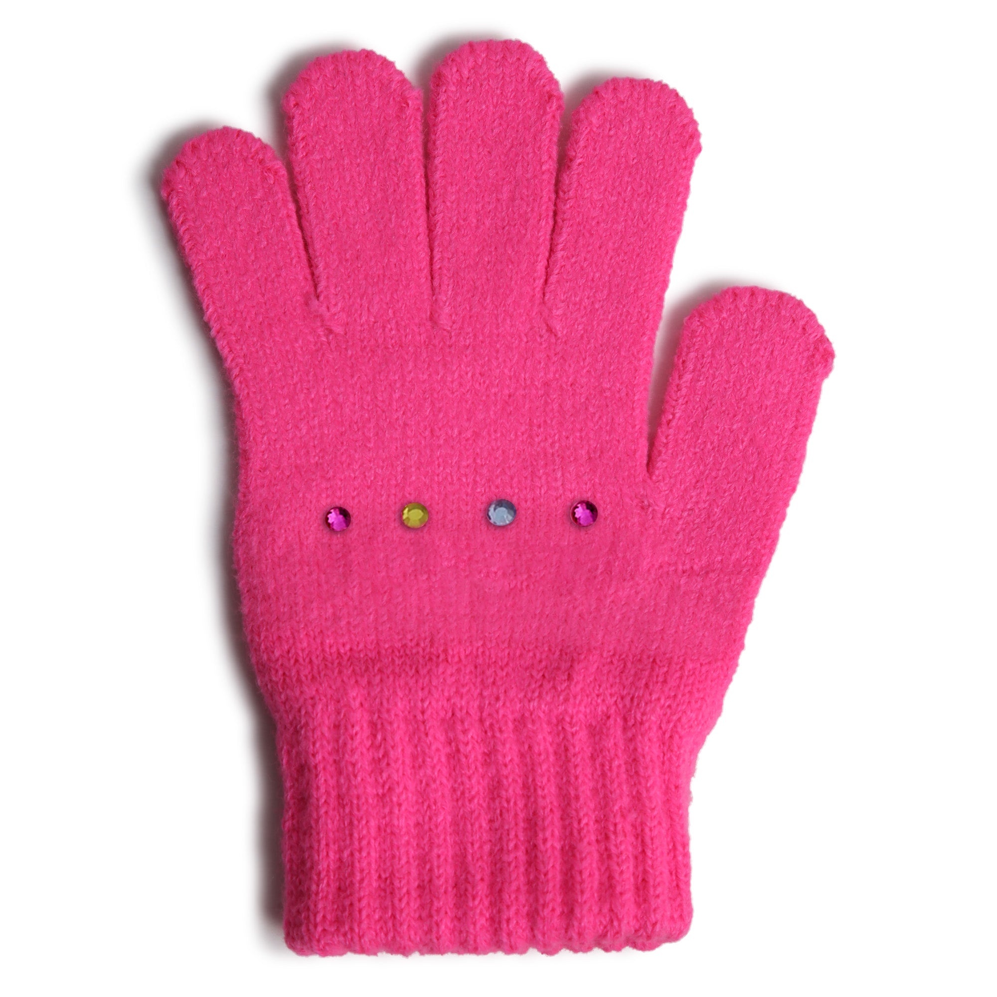Girls rhinestone logo glove