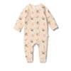 Peaches Organic Pointelle Zipsuit with Feet