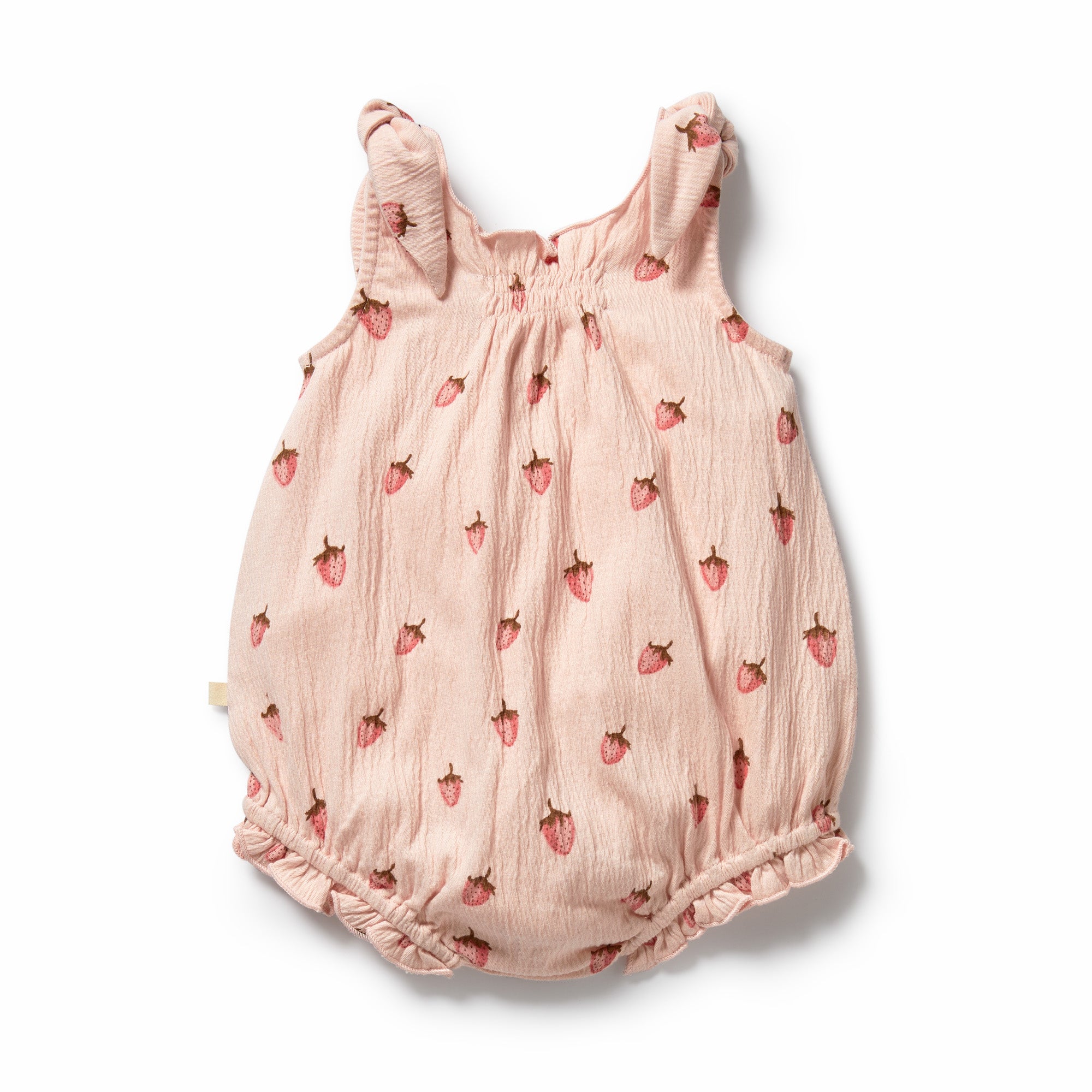 Strawberry Kisses Organic Tie Playsuit