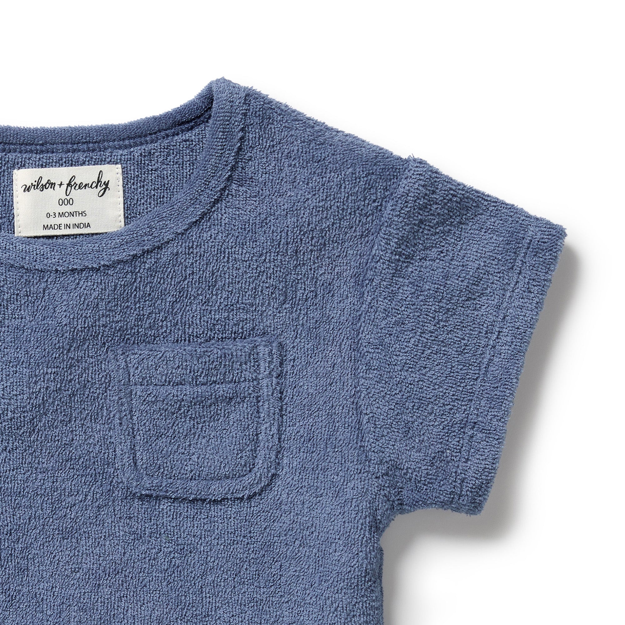 Deep Blue Organic Terry Tee