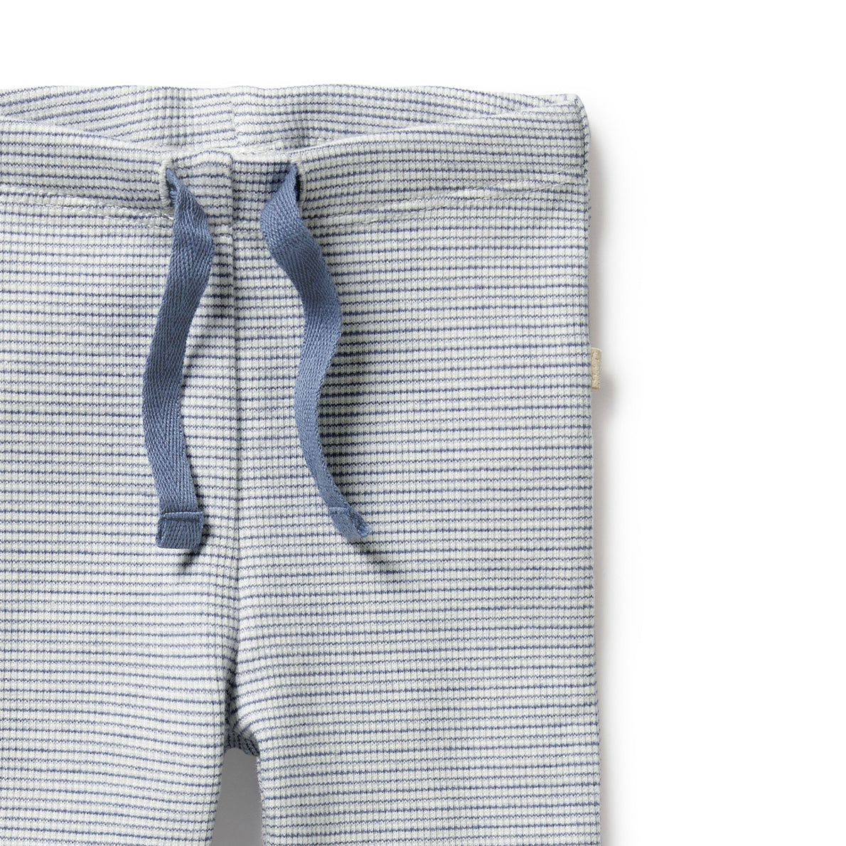 Organic Stripe Rib Legging - Rain Drop