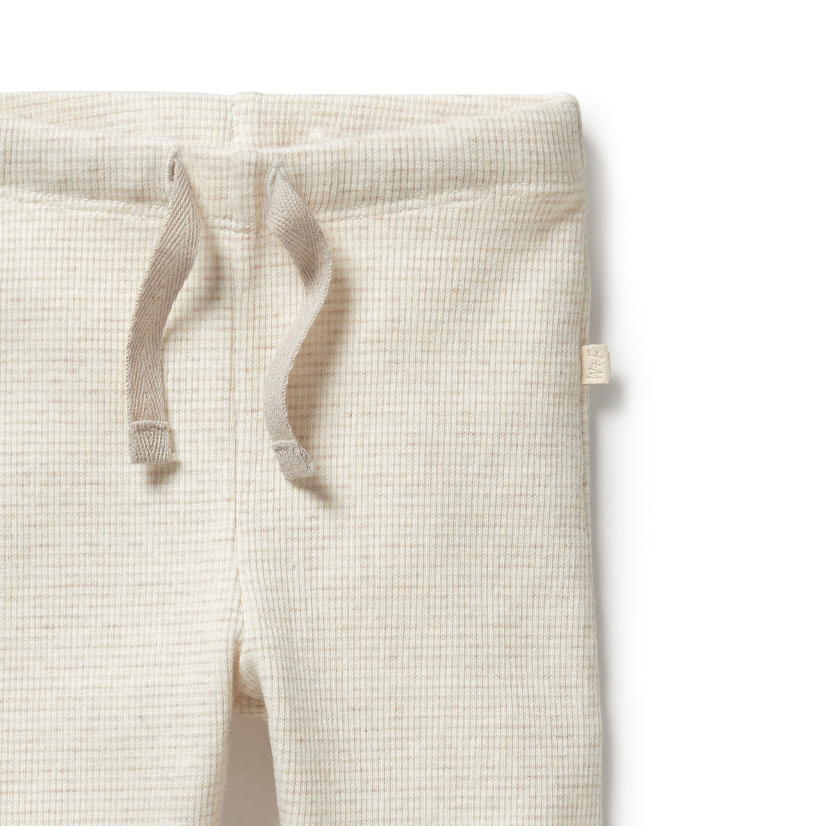 Organic Stripe Rib Legging - Oatmeal