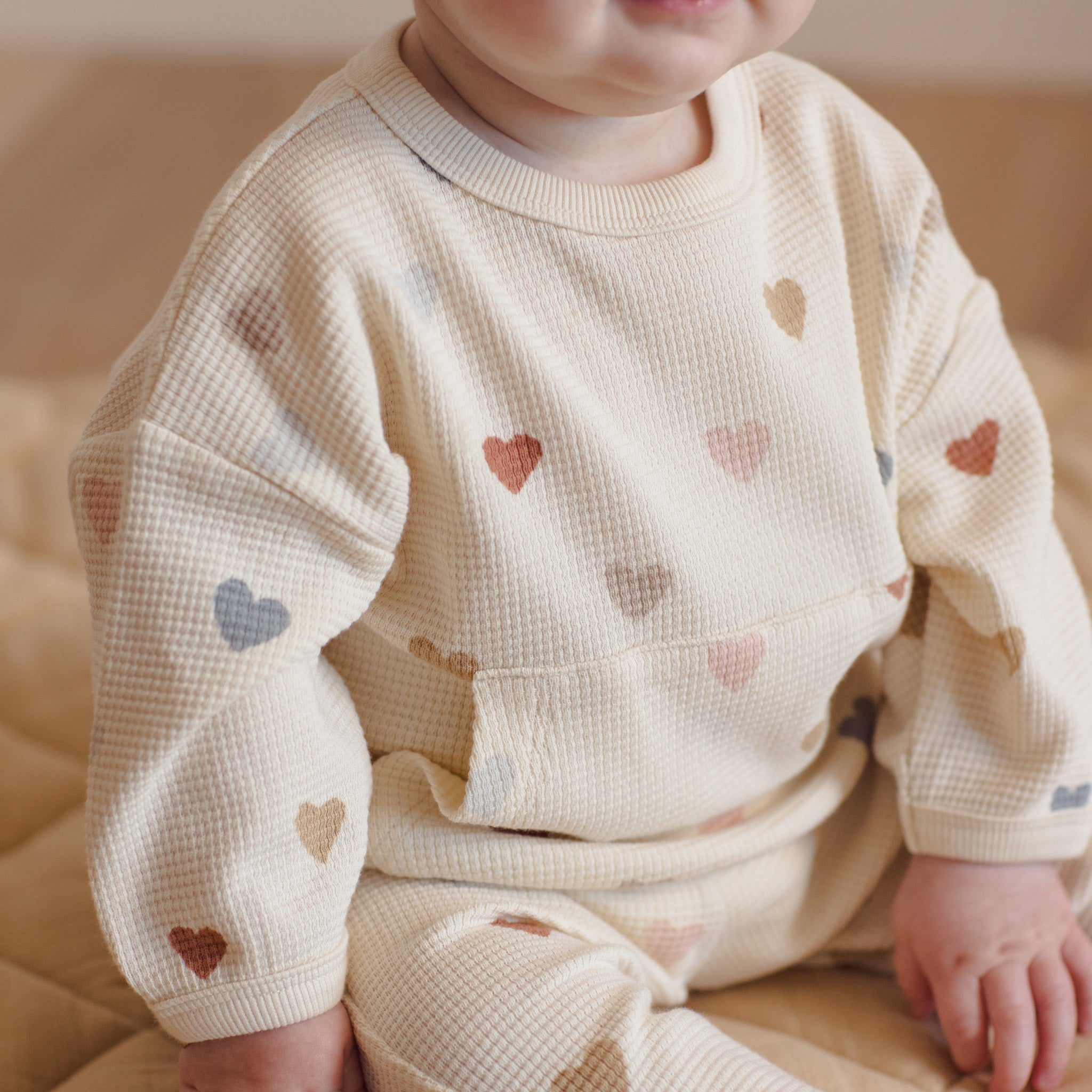 Waffle Sweater Set Confeti Hearts