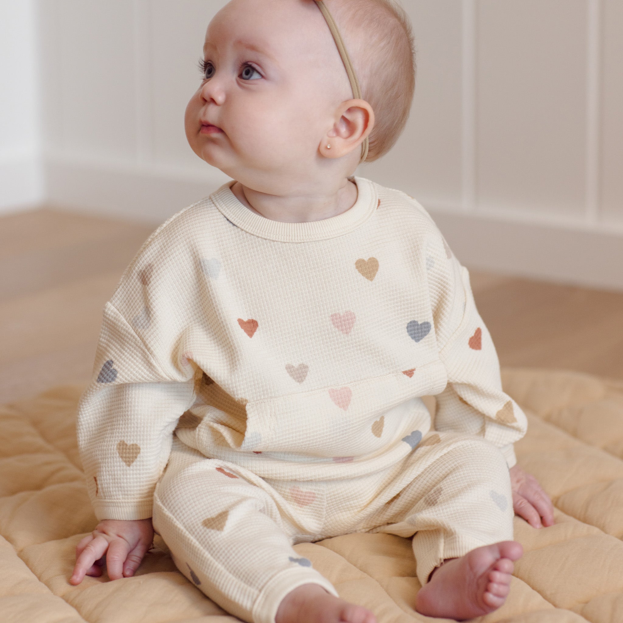 Waffle Sweater Set Confeti Hearts