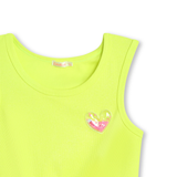 Girls Knotted Heart Tank Yellow