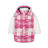 Zip Up Plaid Puffer CoaT