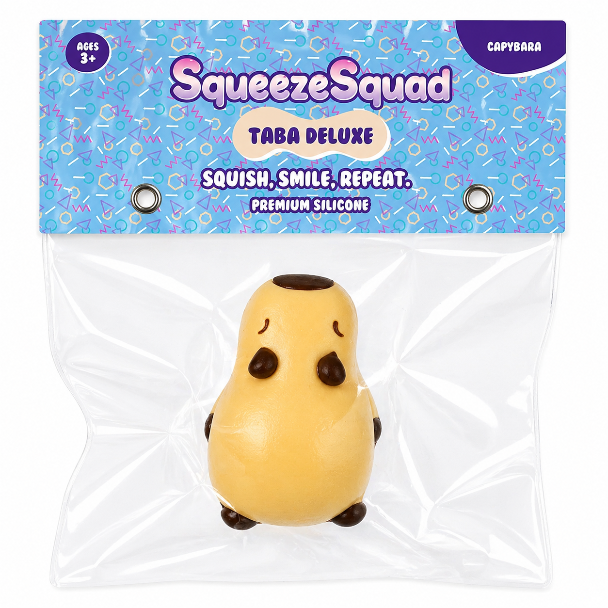 Showcase - SqueezeSquad Taba Deluxe Premium Silicone Squishy Fidget Toy - Capybara