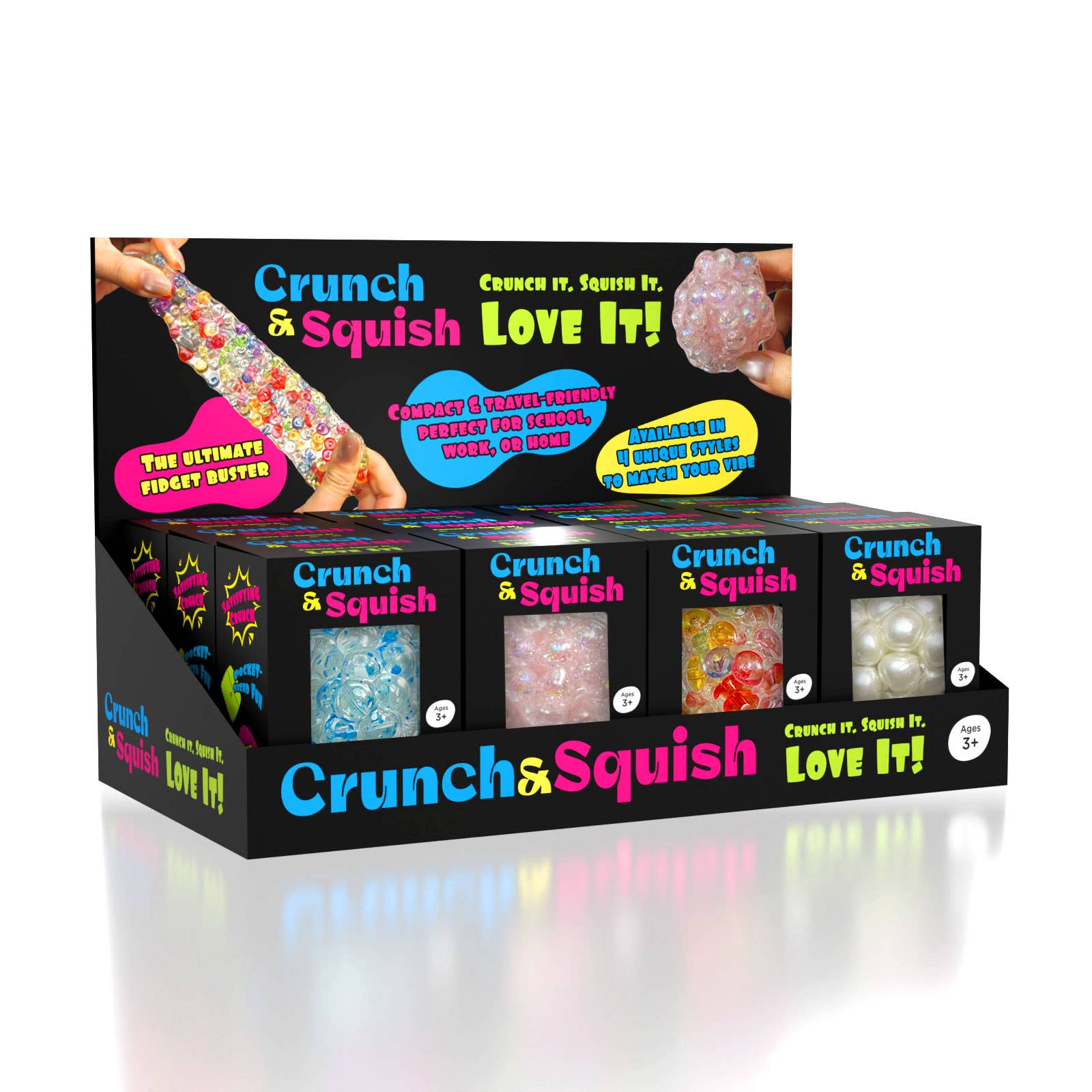Showcase - Crunch & Squish Crunchy Squishy Stress Ball Fidget Toy (Color Ships Assorted)