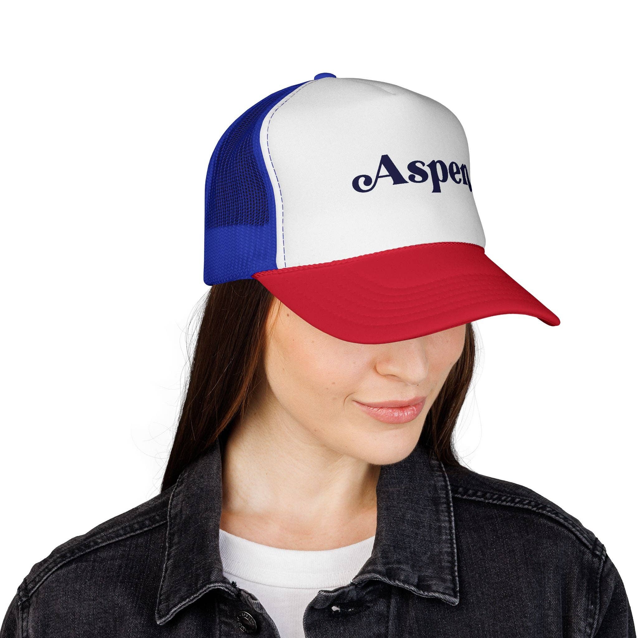 Hey Mountains - Aspen, Colorado Retro Trucker Hat