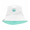 Suns Out Reversible  Bucket Hat White/Aqua