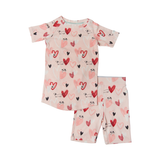 Short Pajama Set "Pink Pup"