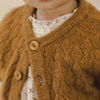 Cropped Pointelle Cardigan Golden