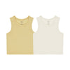 Ribbed Tank Set Yellow Ivory