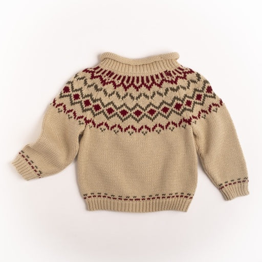 Intarsia Sweater - Ecru