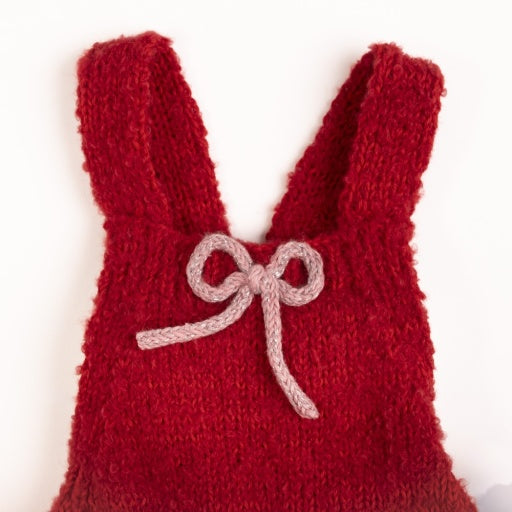 Knitted Romper - Crimson