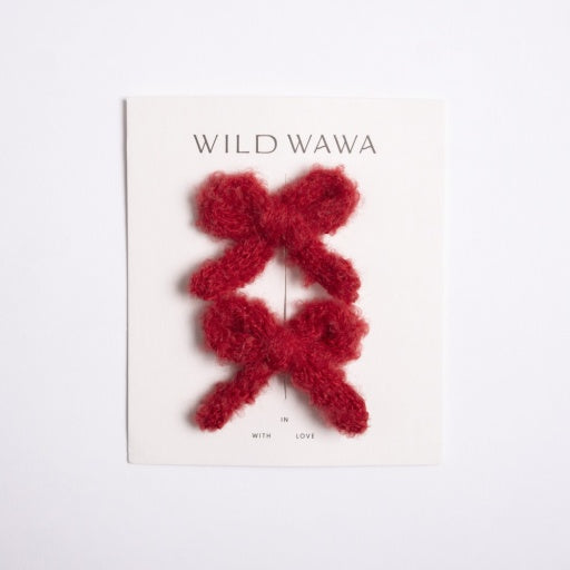 Knited Bows - Crimson