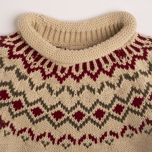 Intarsia Sweater - Ecru