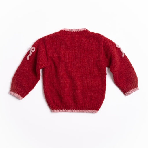 Bow Sweater - Crimson