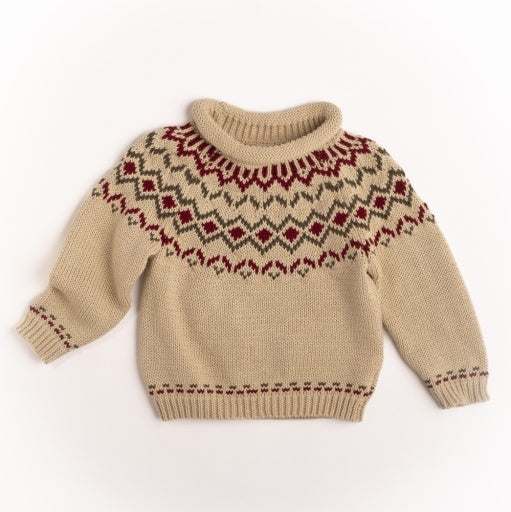 Intarsia Sweater - Ecru
