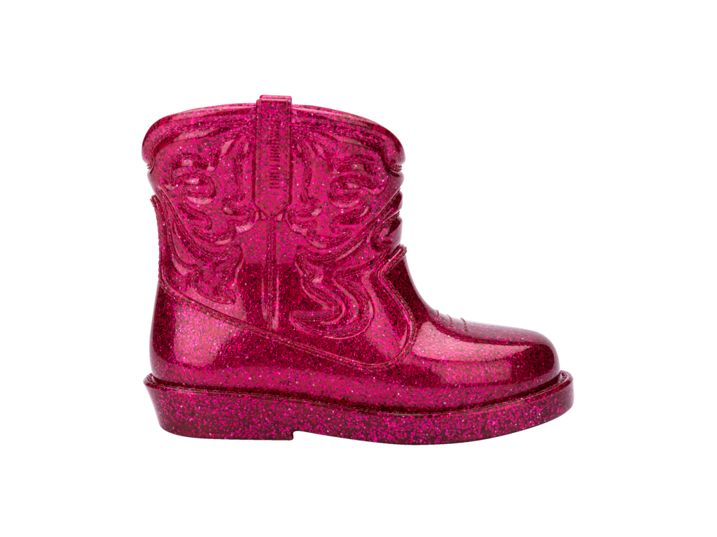 Mini Melissa Texas Boot Baby/ Glitter Pink